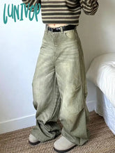 Lunivop Woman Old Money Jeans Cottage Core Baddie Style Aesthetics Japanese Fashion Denim Gyaru